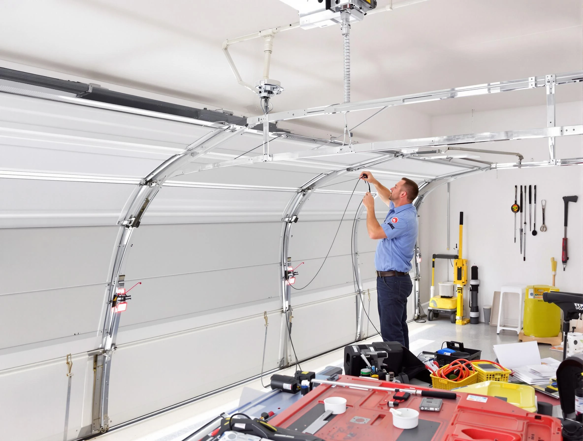 Garage door cable repair service by Franklin Garage Door Repair in Franklin